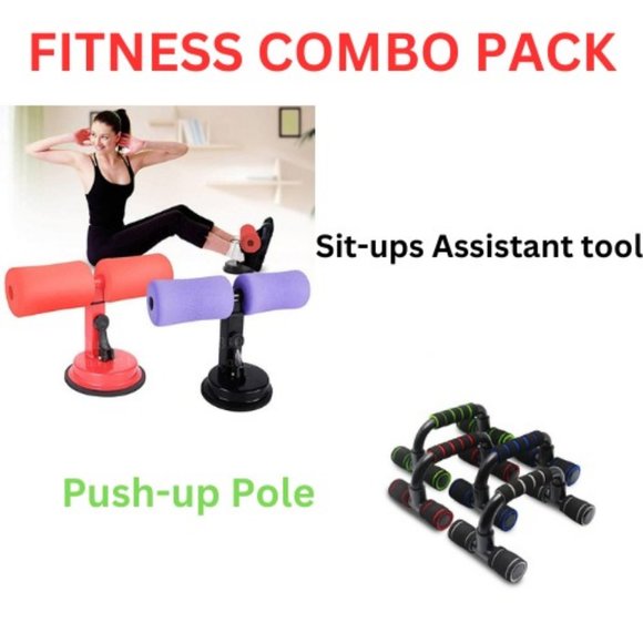 Fitness Push-up Pole &  push-ups Sit-ups Assistant tool Pack - Picture 1 of 14